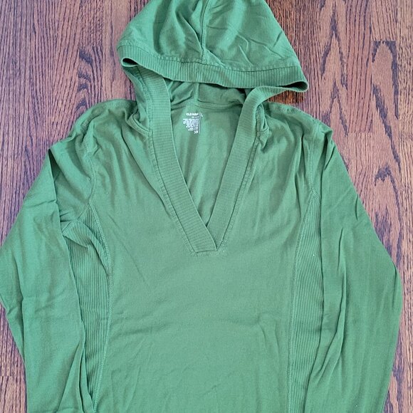Old Navy Vintage Lightweight Green Hoodie Women's Size Large - Picture 11 of 11
